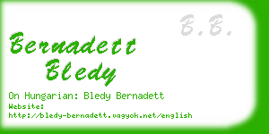 bernadett bledy business card